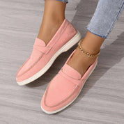 Mocassins femme en suède – Chaussures slip-on élégantes et confortables