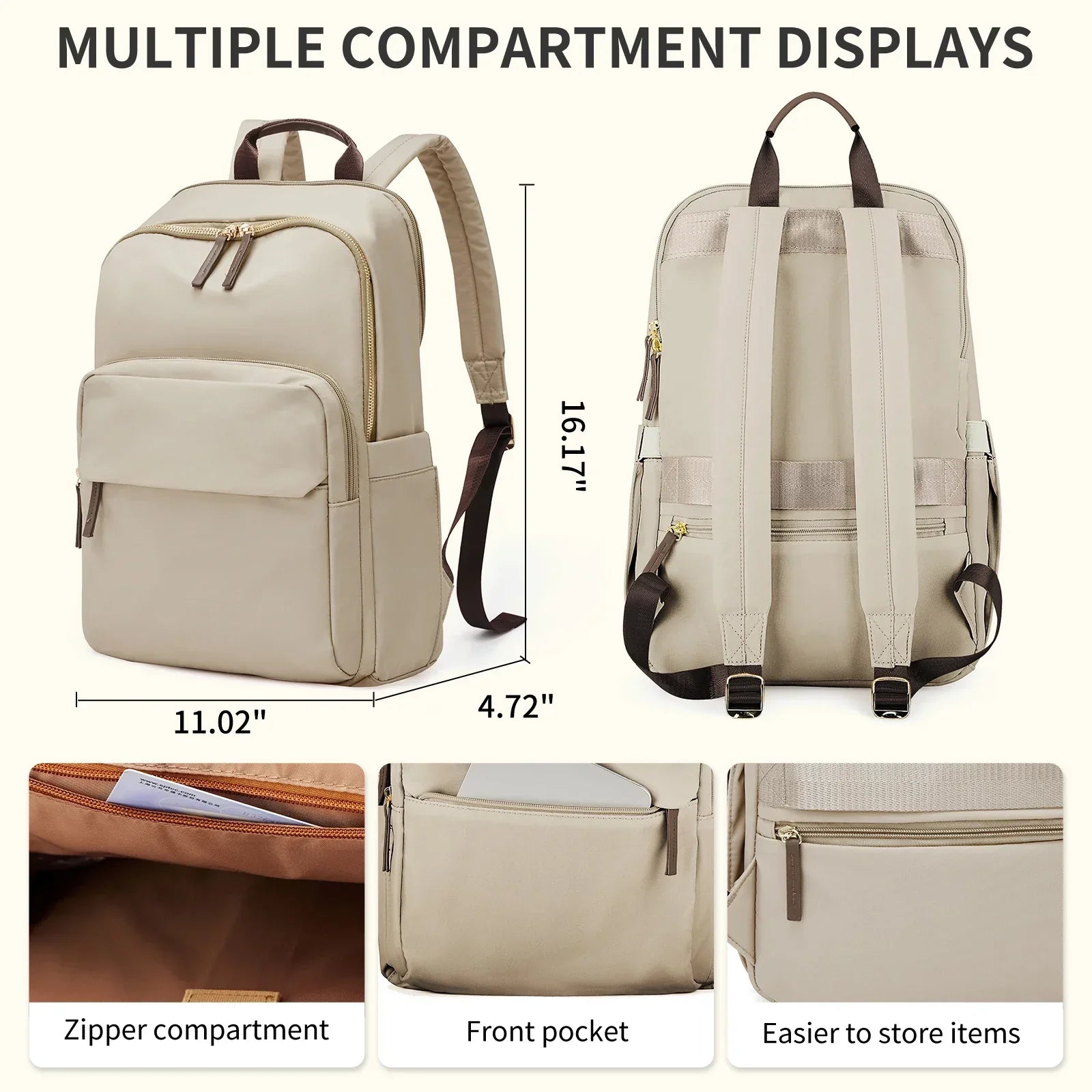Sac à dos imperméable 25-30 L — backpack spacieux & poches multiples