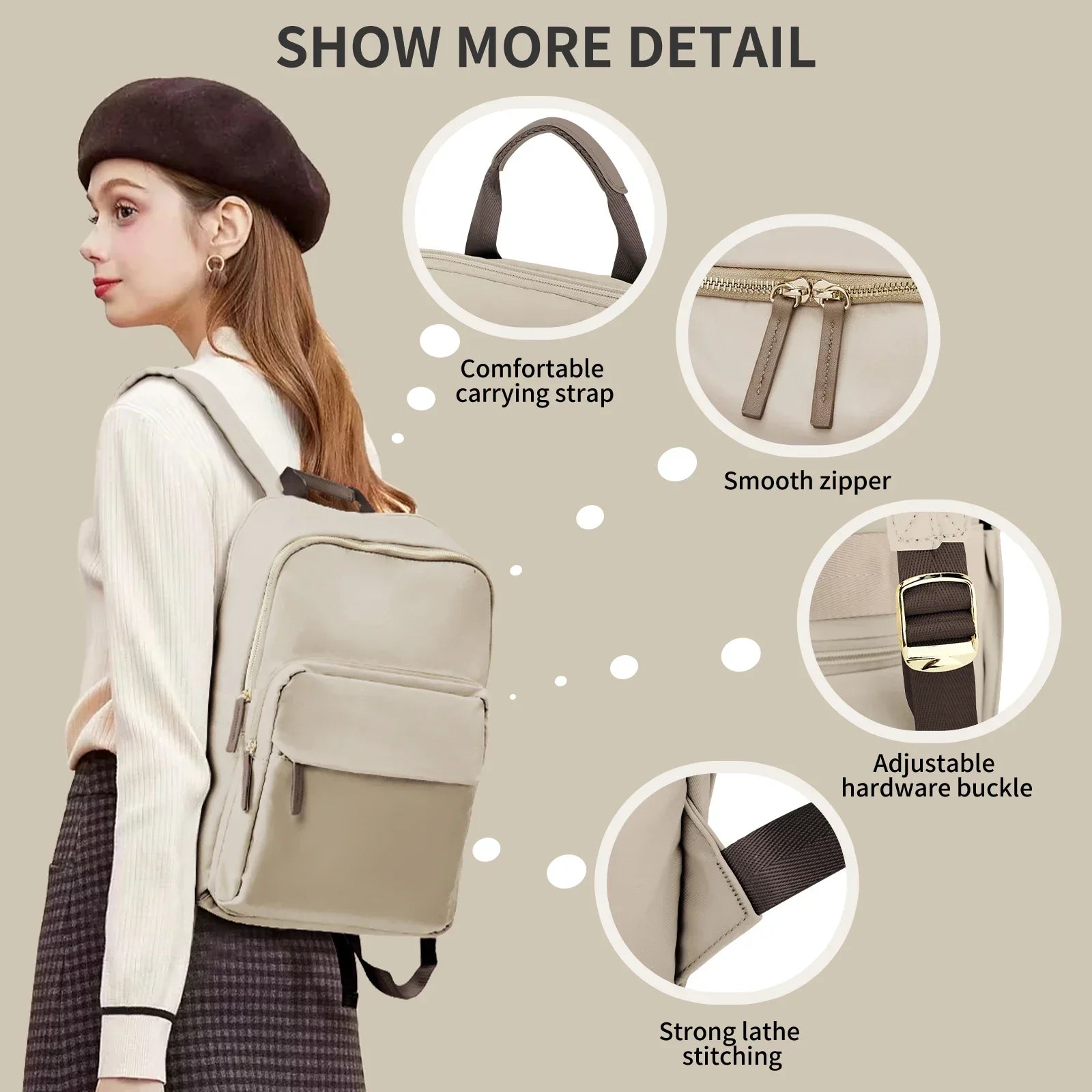 Sac à dos imperméable 25-30 L — backpack spacieux & poches multiples