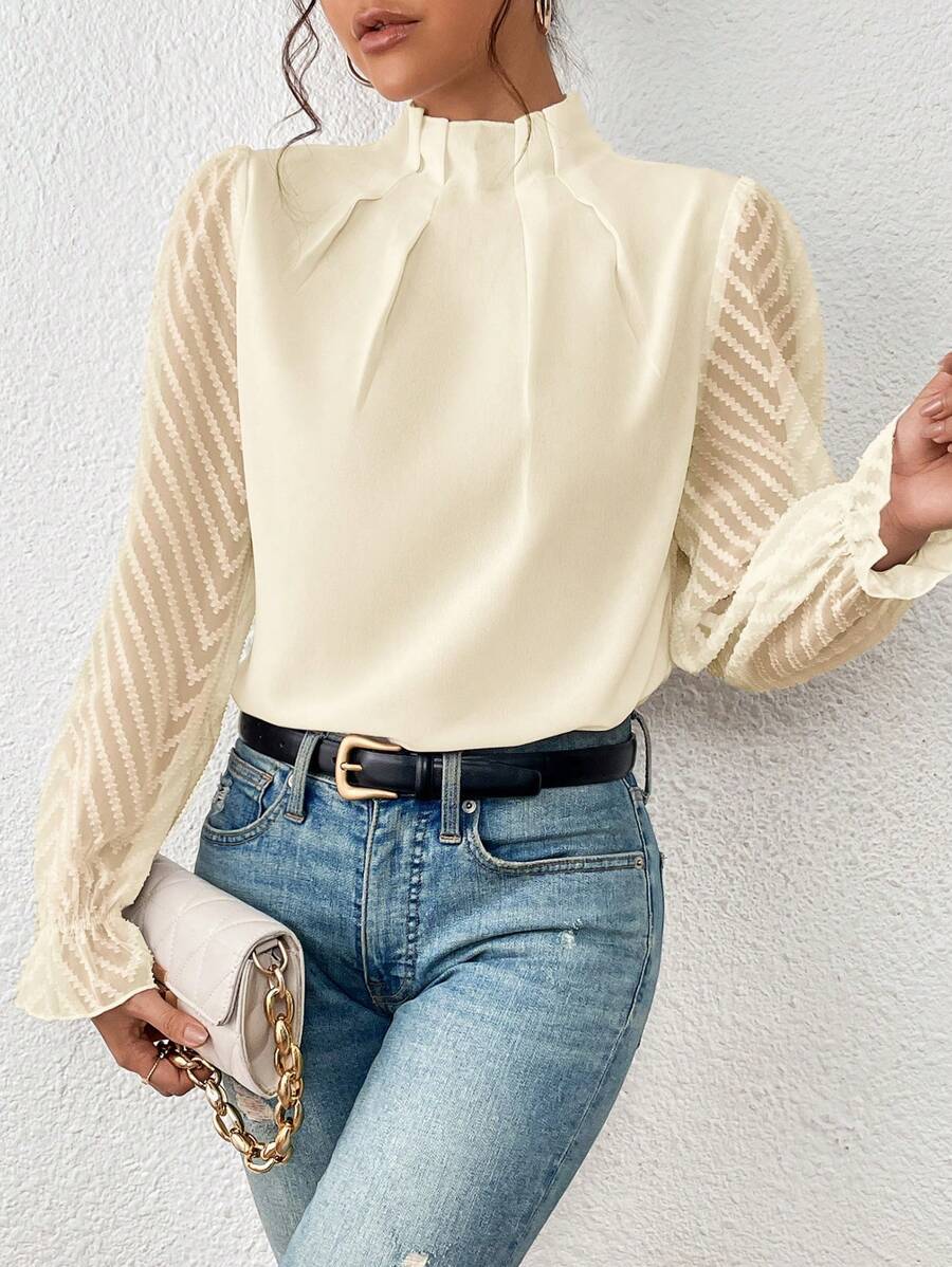 Top femme à imprimé — blouse chic et polyvalente pour bureau & loisirs