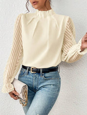 Top femme à imprimé — blouse chic et polyvalente pour bureau & loisirs