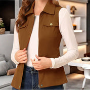 Doudoune sans manches femme – gilet matelassé chic avec poches pratiques