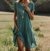 Robe d’été femme Mini à pois – Courte, légère et respirante