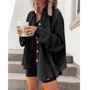 Veste femme Heidi – manteau oversize à texture gaufrée & doublure chaude pour l’hiver