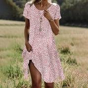 Robe d’été femme Mini à pois – Courte, légère et respirante
