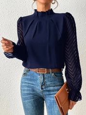 Top femme à imprimé — blouse chic et polyvalente pour bureau & loisirs