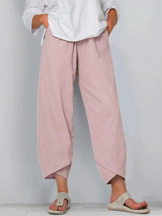 Pantalon femme cropped été — modèle léger & respirant à coupe décontractée