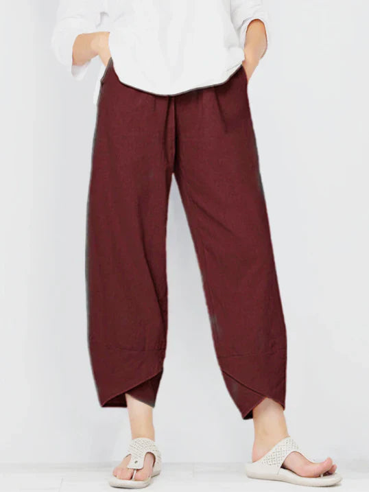 Pantalon femme cropped été — modèle léger & respirant à coupe décontractée