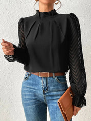 Top femme à imprimé — blouse chic et polyvalente pour bureau & loisirs