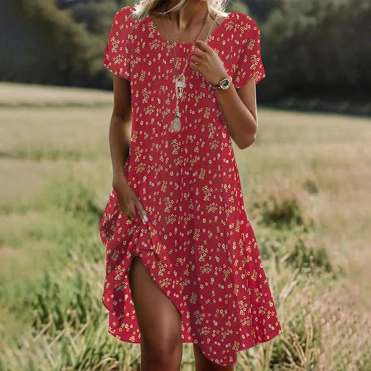 Robe d’été femme Mini à pois – Courte, légère et respirante