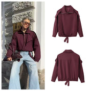 Manteau femme Fudus – veste d’hiver élégante à col montant & taille ajustable