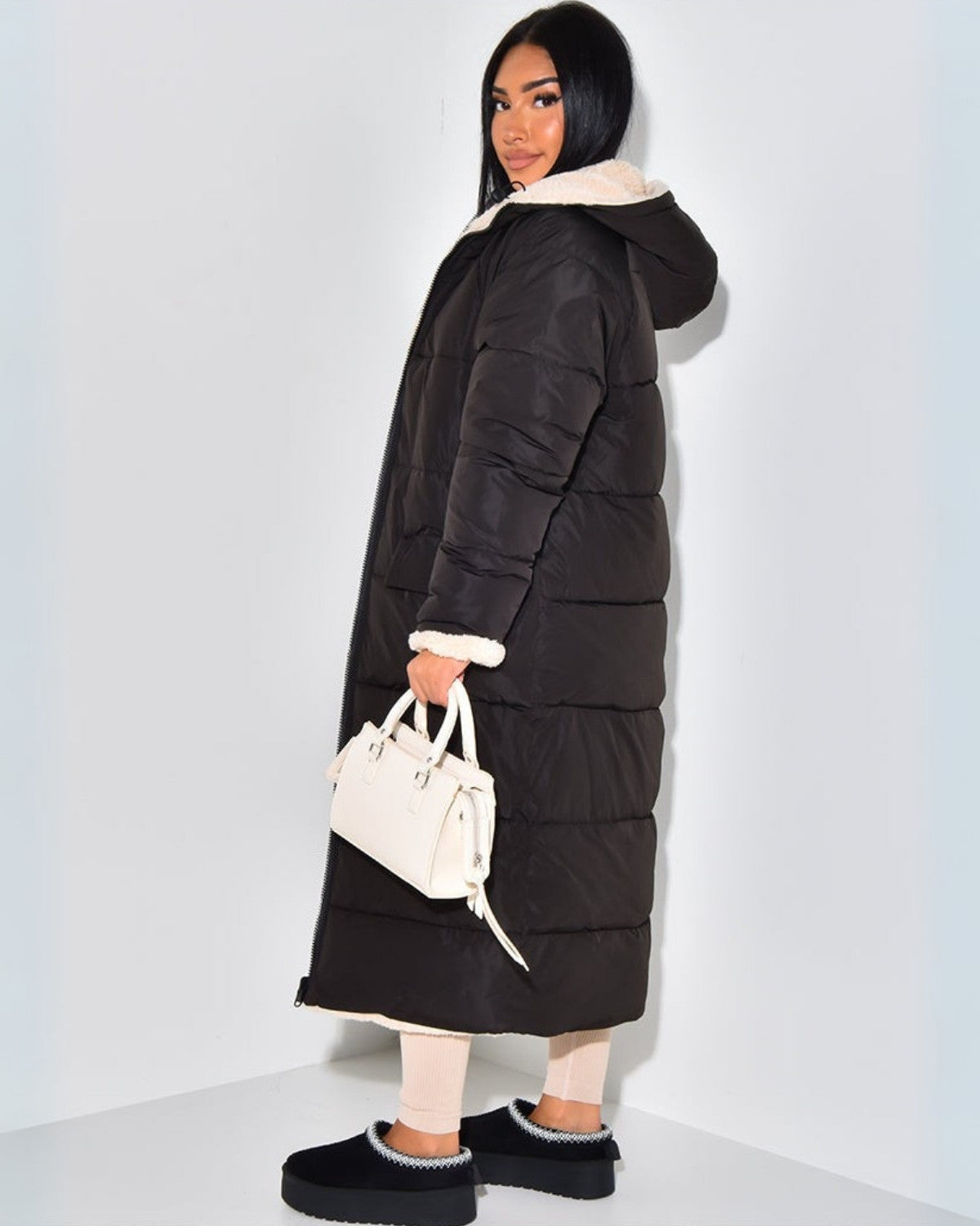 Manteau d’hiver réversible femme – Chaud, élégant & coupe flatteuse