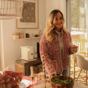 Veste matelassée femme à fleurs – Léger quilt oversize motif lys