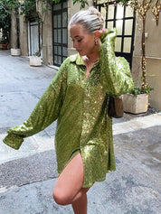 Blouse Femme GlitteryDress – Oversize Brillante & Tendance Confortable