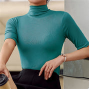 col roulé Orseline femme — top sans coutures ultra fin & élégant