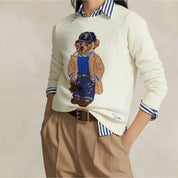 Pull femme KIRIE – sweat ours mignon en maille douce & chaude