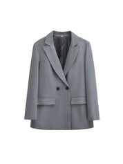 Blazer femme à double boutonnage – coupe boxy moderne et minimaliste