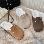 Mules d’hiver Arctic UrbanClassic femme – suède & fourrure teddy