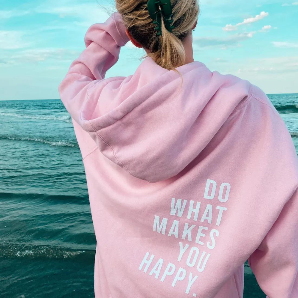 Hoodie femme – sweat à capuche casual avec imprimé lettres tendance