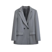 Blazer femme à double boutonnage – coupe boxy moderne et minimaliste