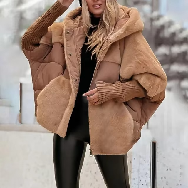 Manteau d’hiver femme chaud – coupe élégante unie automne & hiver