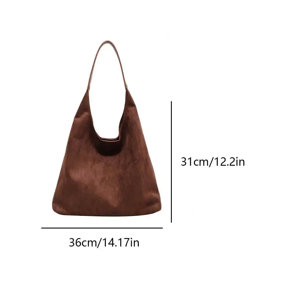 Sac bandoulière Elisa femme – sac en daim marron rouille élégant