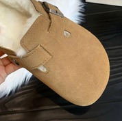 Mules d’hiver Arctic UrbanClassic femme – suède & fourrure teddy