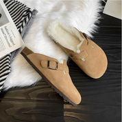 Mules d’hiver Arctic UrbanClassic femme – suède & fourrure teddy