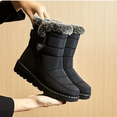 Bottes d’hiver femme imperméables — bottes neige chaudes avec semelle antidérapante