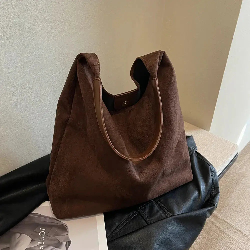Sac bandoulière Elisa femme – sac en daim marron rouille élégant