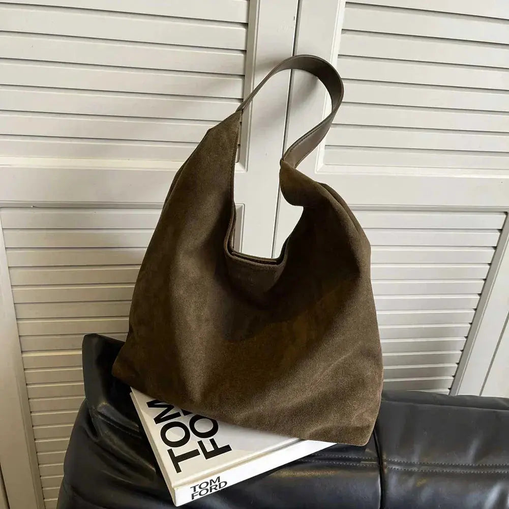 Sac bandoulière Elisa femme – sac en daim marron rouille élégant