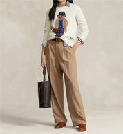 Pull femme KIRIE – sweat ours mignon en maille douce & chaude