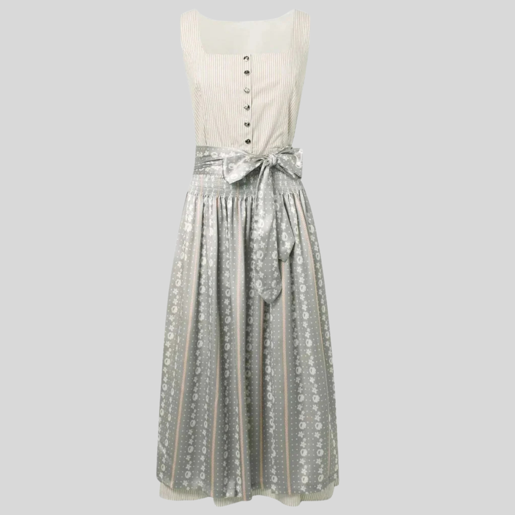 Dirndl femme traditionnel — robe Oktoberfest à col carré, silhouette élégante & festive