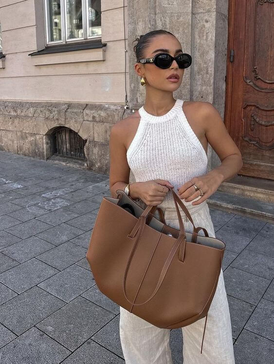 Sac cabas vintage femme – Sac bandoulière cuir élégant et spacieux