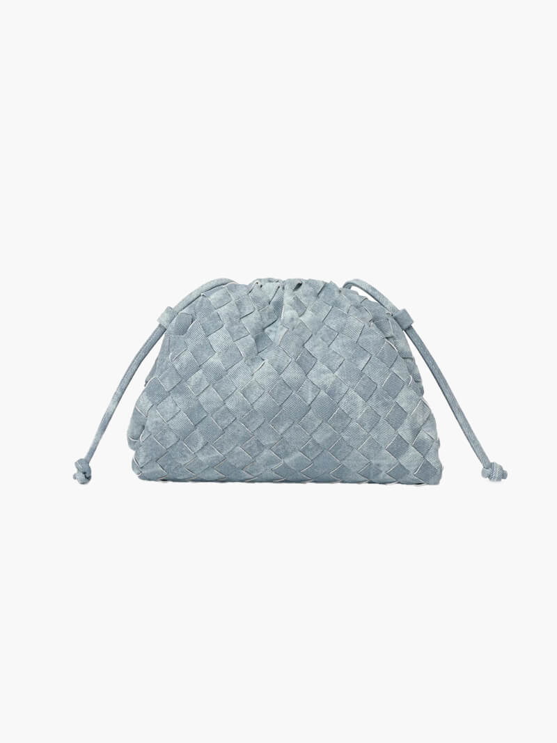 Sac pochette femme tressé – petit sac élégant à cordon & bandoulière