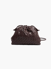 Sac pochette femme tressé – petit sac élégant à cordon & bandoulière