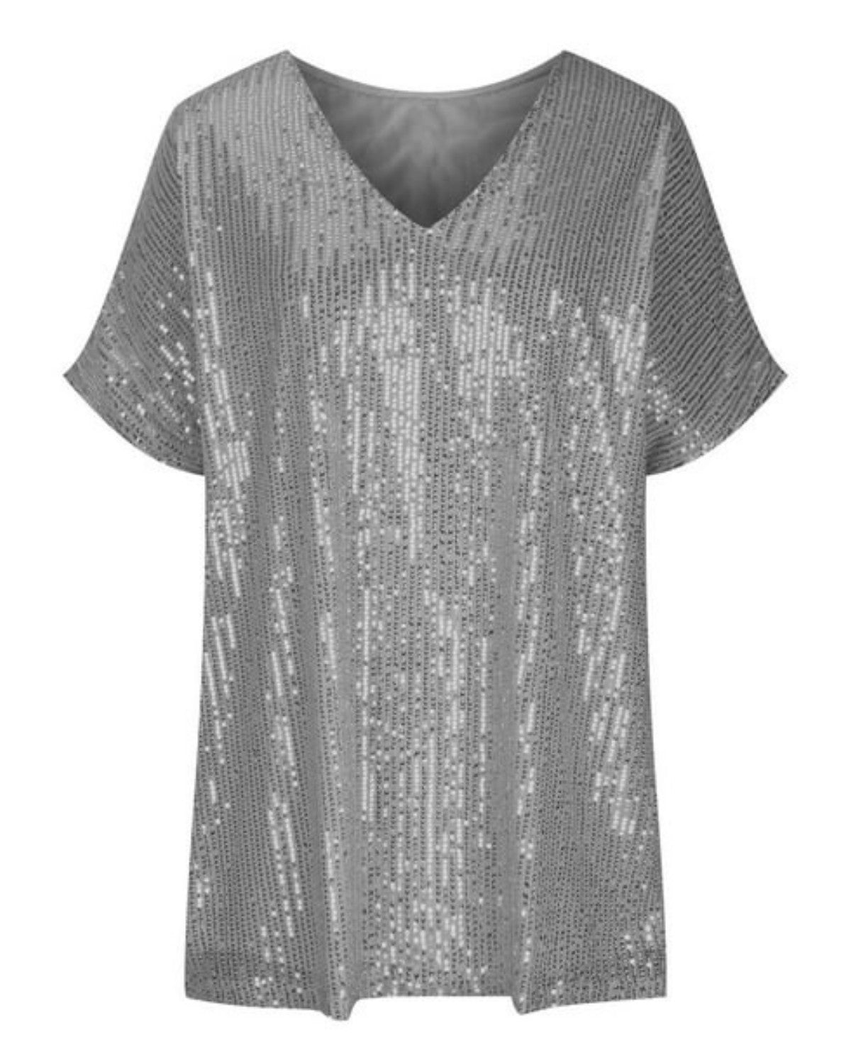 T-shirt femme à paillettes – Haut scintillant chic pour occasions festives