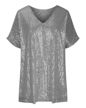 T-shirt femme à paillettes – Haut scintillant chic pour occasions festives