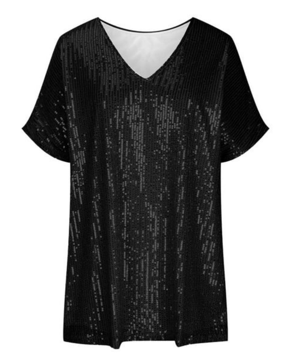 T-shirt femme à paillettes – Haut scintillant chic pour occasions festives