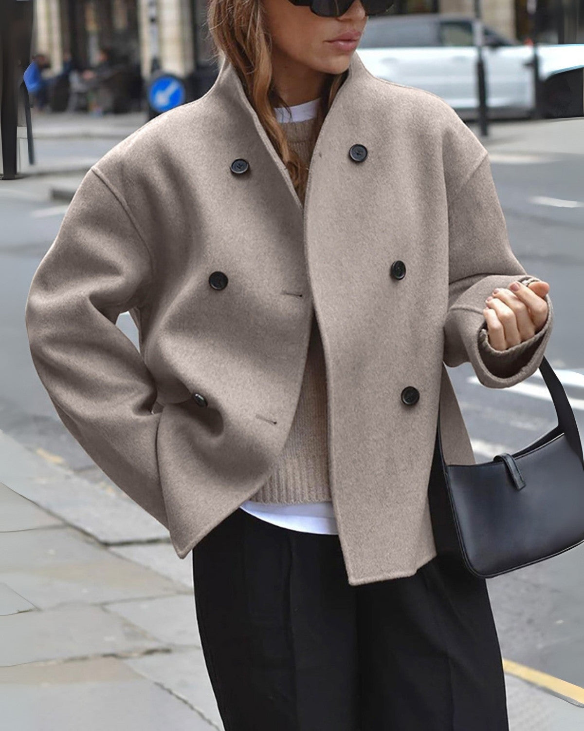 Manteau femme oversize à boutons – Élégance intemporelle automne-hiver