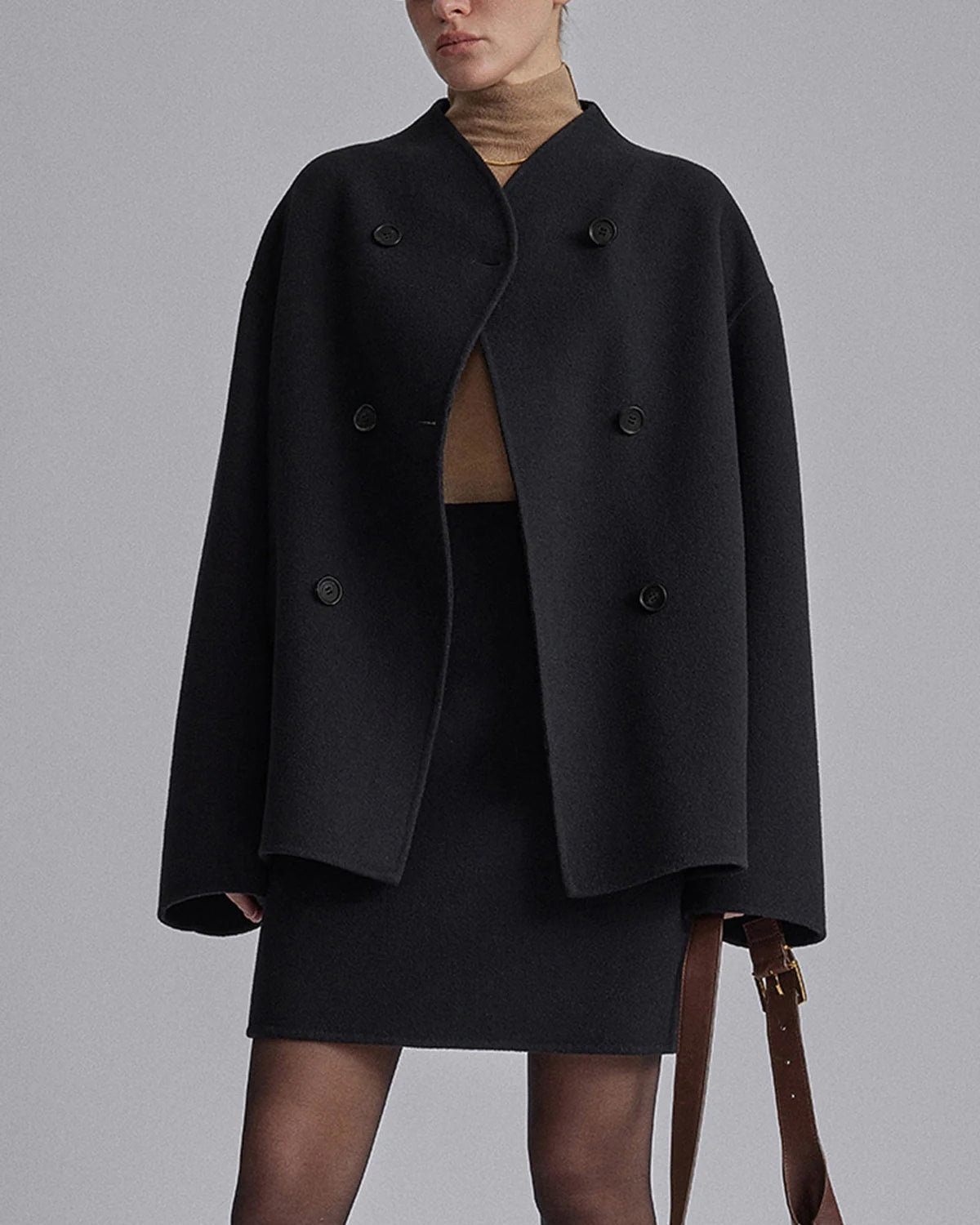 Manteau femme oversize à boutons – Élégance intemporelle automne-hiver