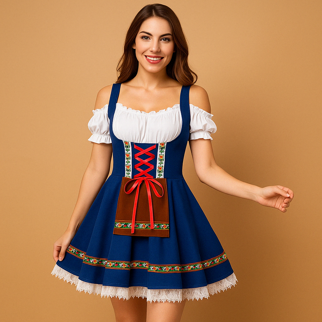 Dirndl Oktoberfest femme Lieke – robe bavaroise traditionnelle élégante & confortable