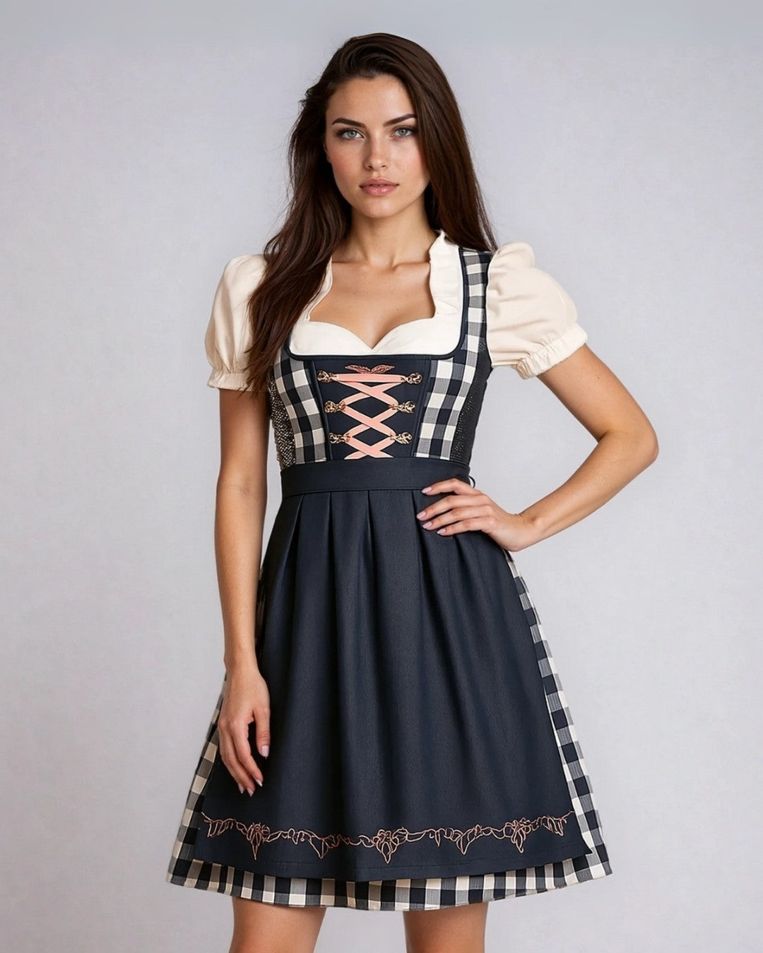 Dirndl femme Oktoberfest – robe bavaroise traditionnelle avec détails authentiques