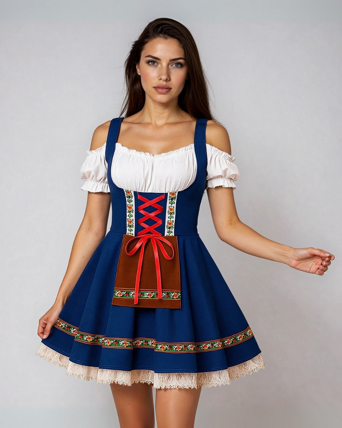 Dirndl courte femme Oktoberfest – robe bavaroise traditionnelle & festive