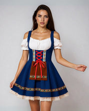 Dirndl courte femme Oktoberfest – robe bavaroise traditionnelle & festive