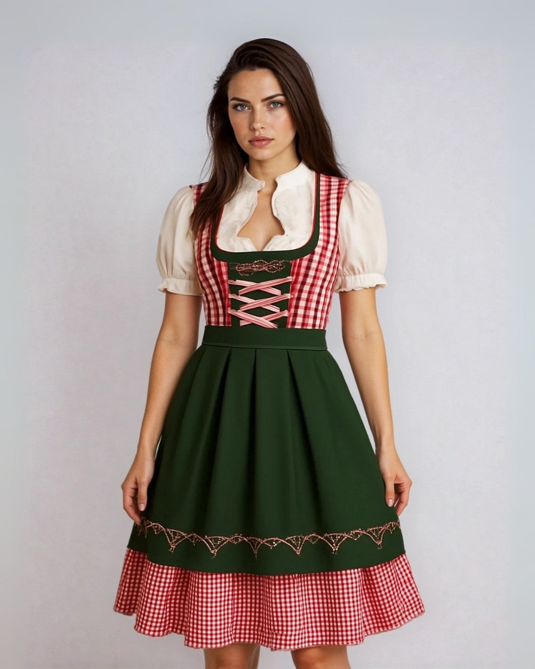 Dirndl femme Oktoberfest – robe bavaroise traditionnelle avec détails authentiques