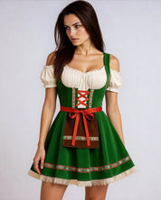 Dirndl courte femme Oktoberfest – robe bavaroise traditionnelle & festive