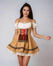 Dirndl courte femme Oktoberfest – robe bavaroise traditionnelle & festive