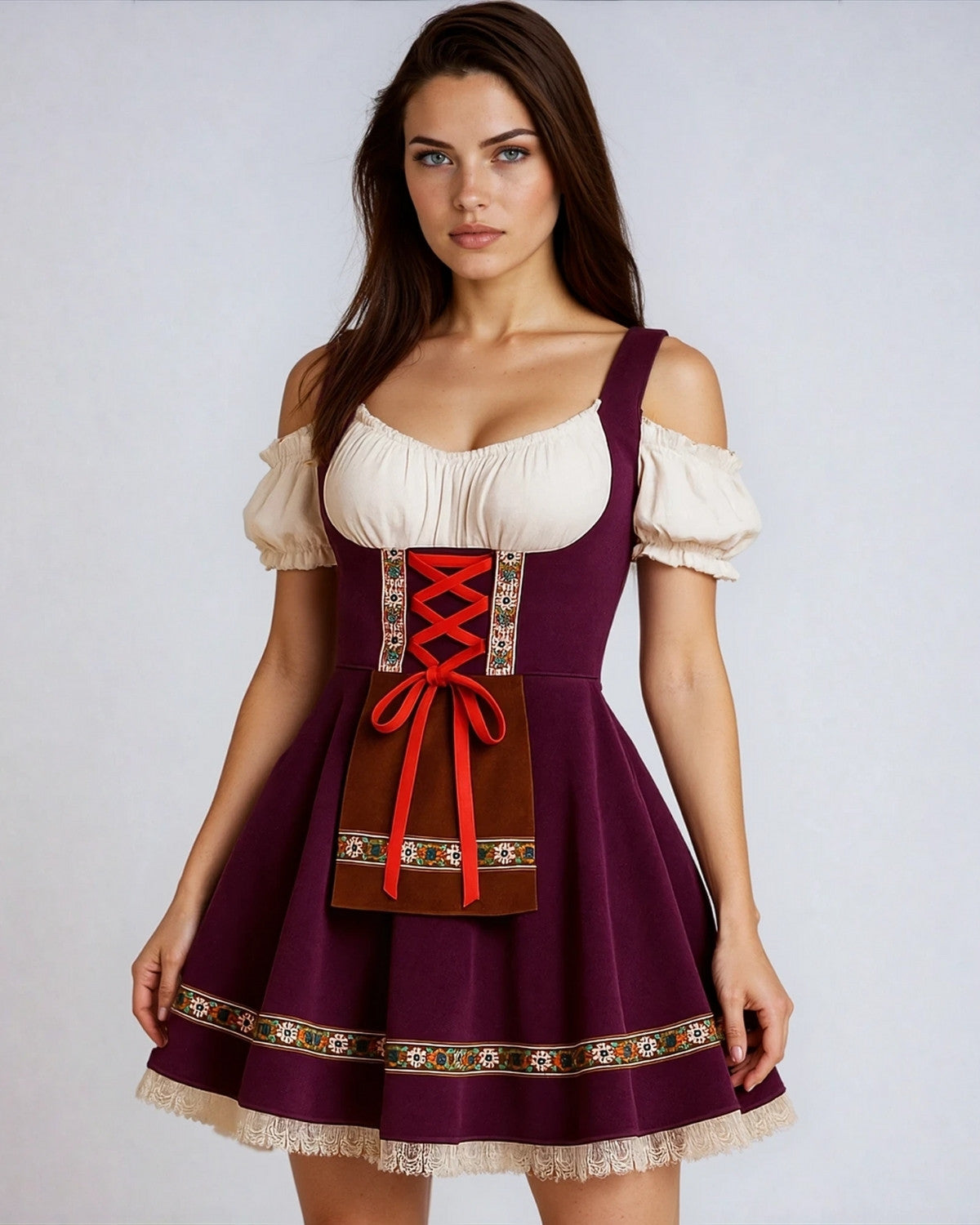 Dirndl courte femme Oktoberfest – robe bavaroise traditionnelle & festive