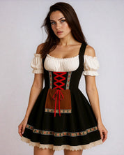 Dirndl courte femme Oktoberfest – robe bavaroise traditionnelle & festive